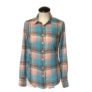 J. CREW‎ 100% Cotton Button Down Plaid Shirt - Size XXS